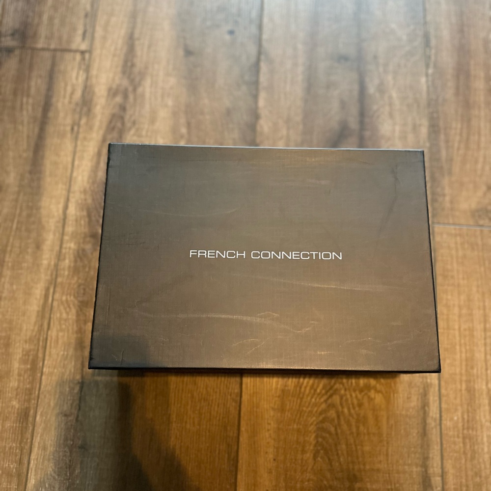 French Connection Nance heels in black. Size 8.